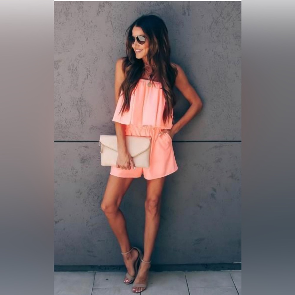 Vici Life in Color Strapless/Pocketed Romper